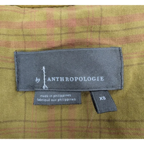 NWT Anthropologie Melody Chartreuse Yellow Velvet Tunic Dress Sz Xs $148 - Picture 8 of 12